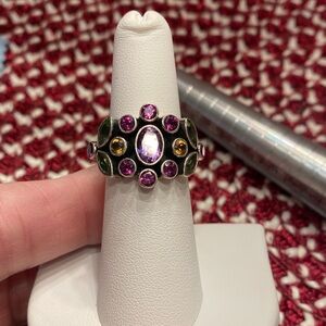Nicky Butler Multicolor Gemstone Silver Ring